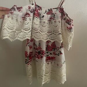 Floral Lace Off-Shoulder Top